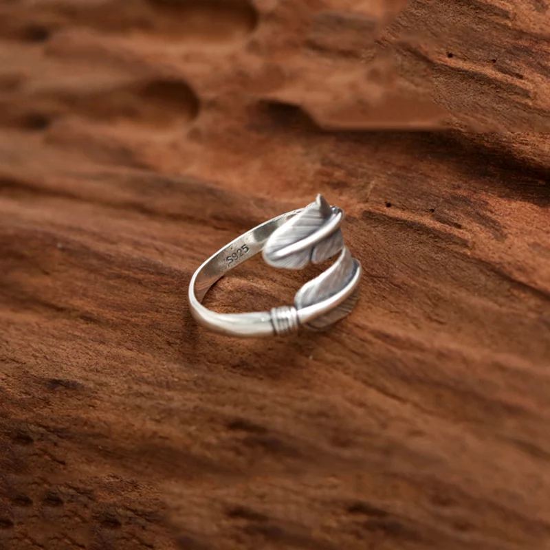 Feather Ring 100% Real 925 Sterling Silver Fine Jewelry Men Hot Sale Classic Takahashi Thailand Women Fashion Style GR1 - Image 4
