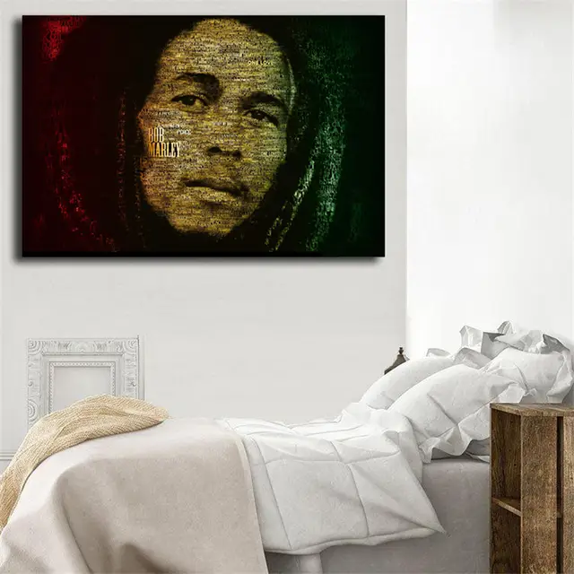 Us 5 64 6 Off Reggae Bob Marley Hd Wallpapers Canvas Painting Print Bedroom Home Decor Modern Wall Art Oil Painting Poster Picture Framework In