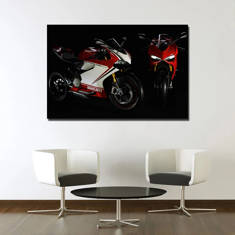 Ducati 1199 Panigale мышцы плакат мотоцикл тканевые с принтом для домашнего декора стен художественная роспись