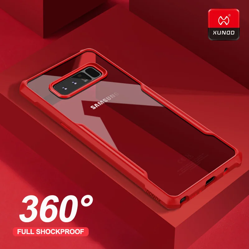 

Luxury 360 Full Shockproof Armor Rugged Phone Case For Samsung Galaxy Note8 Note9 Silicone With Airbags Protective Cover Cases