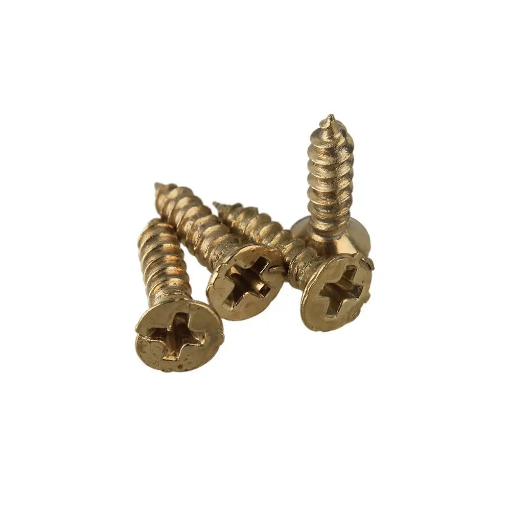 

50g Yellow Iron Hardware Flat Head Wood Screw Self Tapping Screws (2.5 x 10mm)
