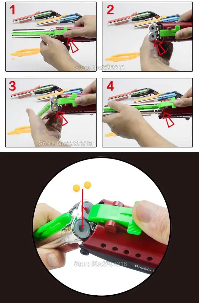 Новые стильные двойные пулевые ружье, пистолеты, Детские классические игрушки, пластиковые детские игрушки, подарок для игры на открытом воздухе, шутер, безопасность, 1 шт