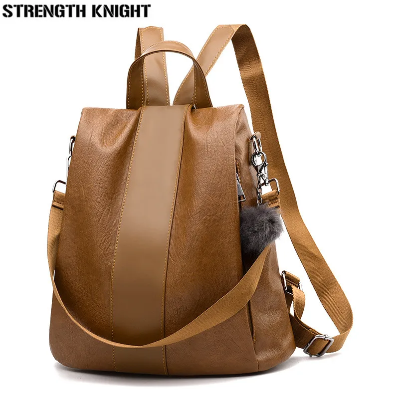 

New Women Backpack pu Leather Fashion Casual Soild Bags High Quality Female Shoulder Bag Backpacks For Girls