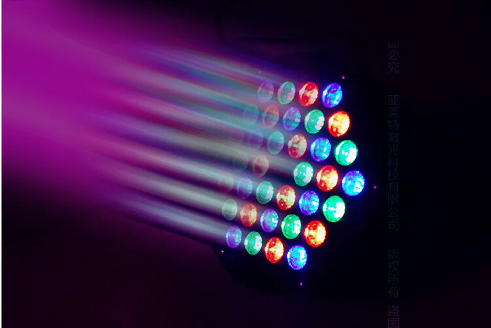 Светодиодный светильник 18x3 Вт 54 Вт высокой мощности RGB/UV Par Светильник с DMX512 Master Slave светодиодный плоский DJ контроллер оборудования