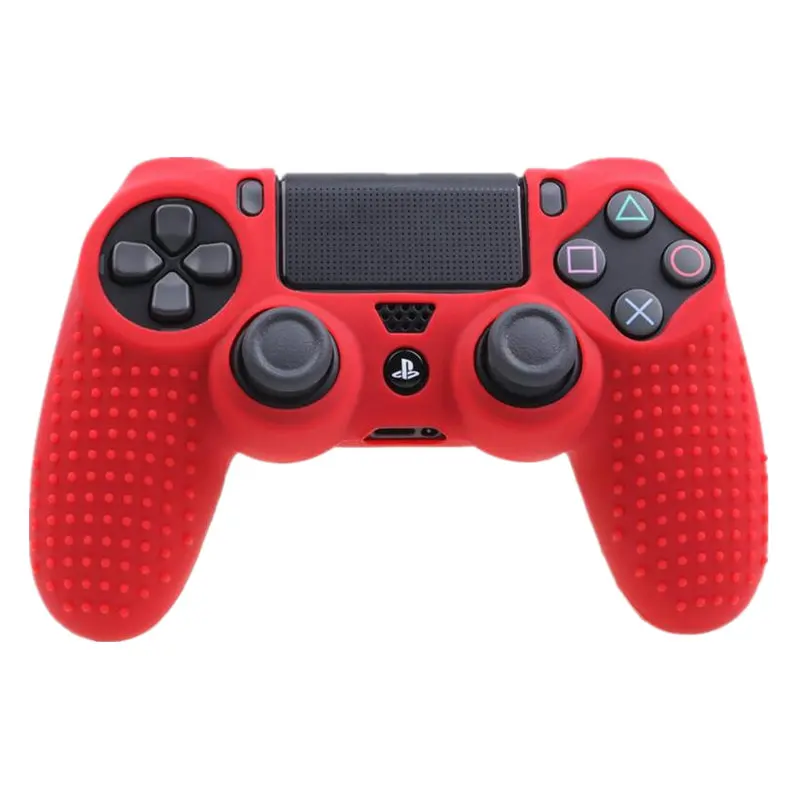 1 шт против скольжения силиконовая крышка кожи для sony Play Station Dualshock 4 PS4 Pro Slim контроллер беспроводной игровые аксессуары - Цвет: Red