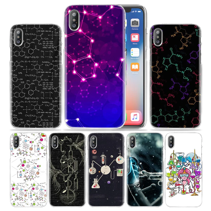 

Biology and Chemistry Case for iPhone XS Max XR X 10 7 7S 8 6 6S Plus 5S SE 5 4S 4 5C Clear Hard PC Plastic Phone Cover Coque