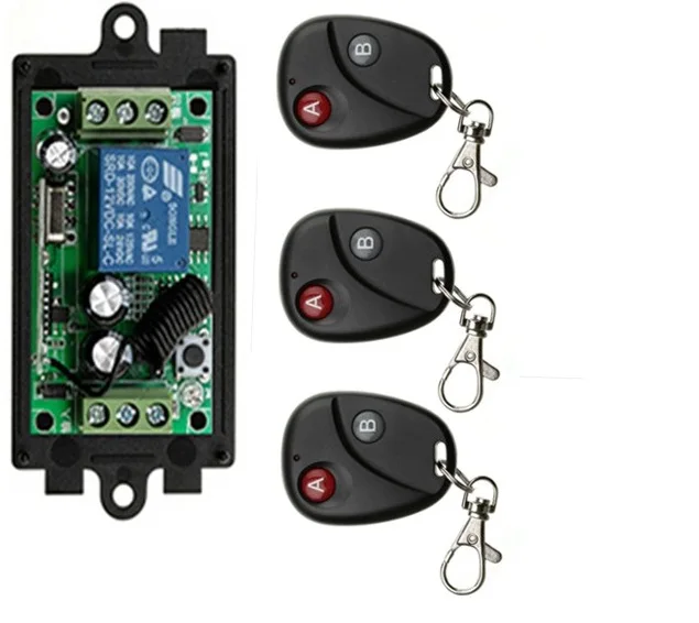 

New DC12V 1CH RF Wireless Remote Control Switch System Transmitter with (A@B)-button Receiver Smart Home Switch