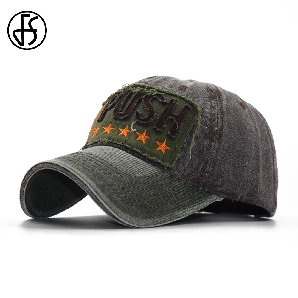 

FS New Army Green Star Dad Hats Women Men Washed Vintage Baseball Caps Streetwear Snapback Black Cap Gorra Hip Hop Trucker Hat