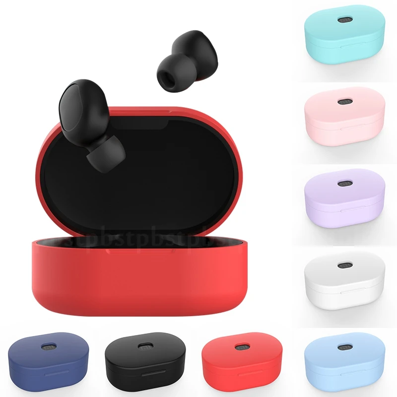 

Earphone Cases For Xiaomi Redmi Airdots TWS Youth Version Candy TPU Silicone Case Wireless Bluetooth Shockrpoof Cover Capa Pouch