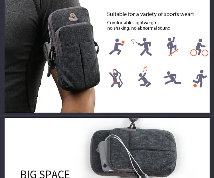 Универсальный нарукавный чехол для iPhone 7, 8 X, спортивная сумка, держатель для телефона, спортивная сумка для бега для samsung j7, j5, xiaomi, huawei, oneplus 6,0"