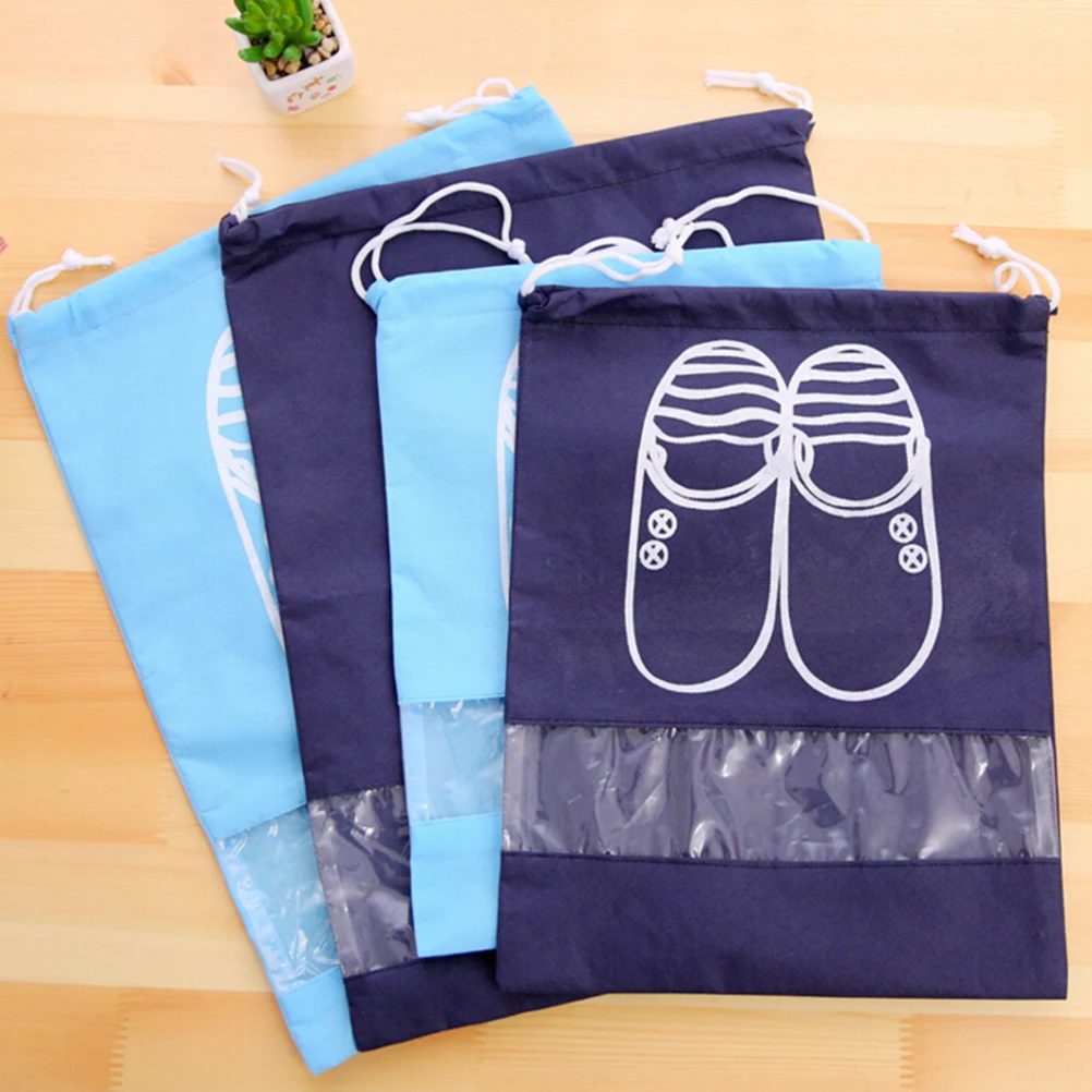 1PCS Travel Storage Shoes Bag Portable Drawstring Dustproof Cover Pouch Useful Travel Accessories