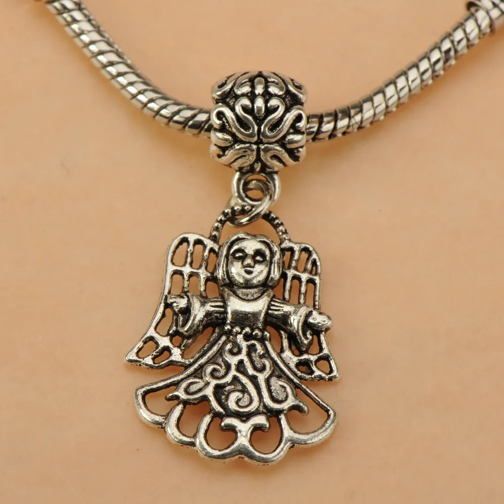 Angel Pendants Drop DIY Necklaces Suspension Without Chain Woman Wings