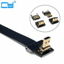 Down 90 Degree FPV Micro HDMI Male to Mini HDMI FPC Flexible Flat Cable fpv Flat Cable for GOPRO Multicopter Aerial Photography Down 90 Degree FPV Micro HDMI Male to Mini HDMI FPC Flexible Flat Cable fpv Flat Cable for GOPRO Multicopter Aerial Photography
