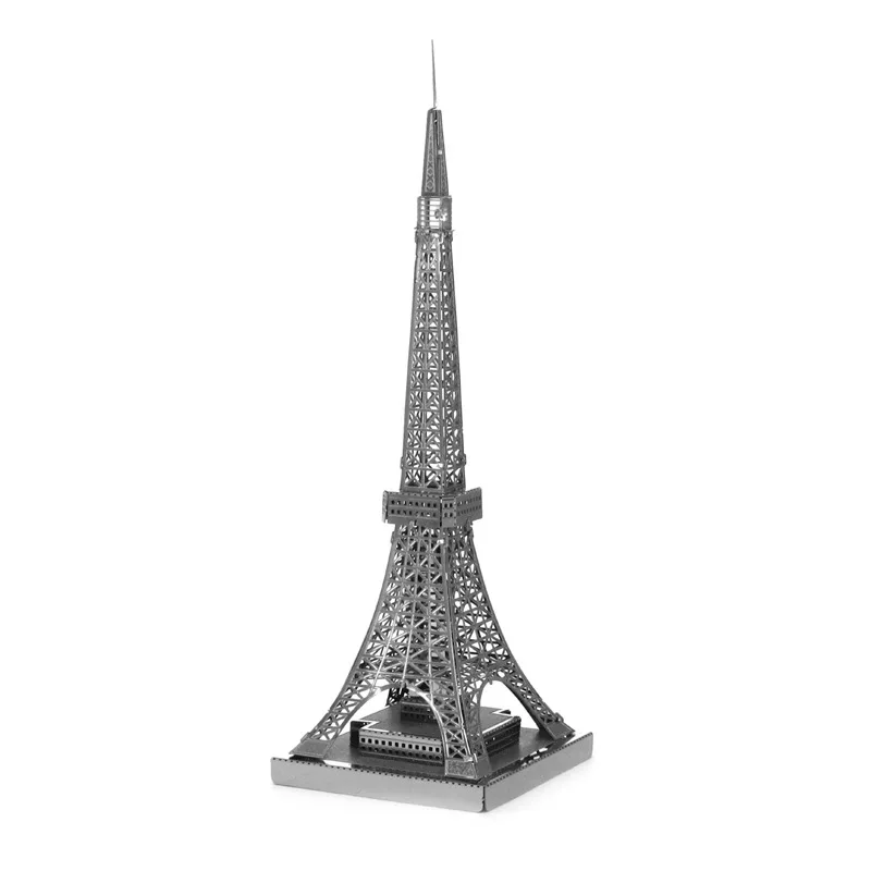 

3D Metal Puzzle Famous Building For Tokyo Tower Model Assemble Kits Puzzle Laser Cut Jigsaw Toys for Beginner