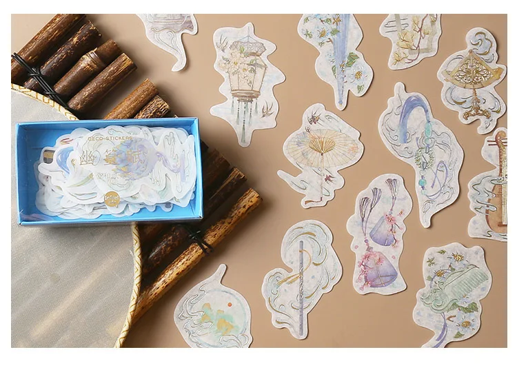 Королевские китайские Цветочные наклейки пакет 20 видов конструкций смешанные всего 40 шт DIY декоративные наклейки