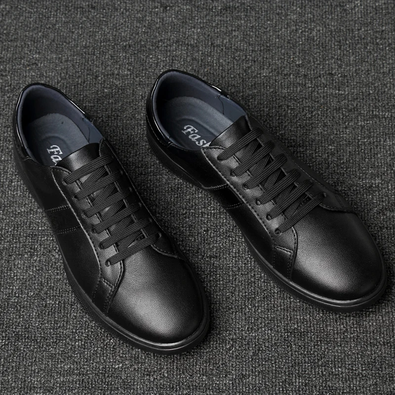 white Air Lace Up Appartements Black Cuir K3 Marque Chaussures Plein Respirant Sneakers Casual Robe Homme Luxe De Mode Hommes Véritable En zORPfqx6w