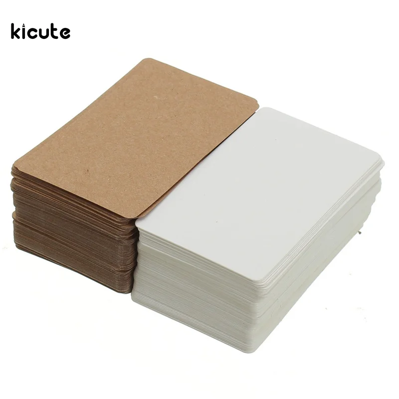 100Pcs New Arrival Kraft Paper Card Message Memo Wedding Party Gift Thank You Cards DIY Bookmarks Vocabulary Card Brown White 100Pcs New Arrival Kraft Paper Card Message Memo Wedding Party Gift Thank You Cards DIY Bookmarks Vocabulary Card Brown White