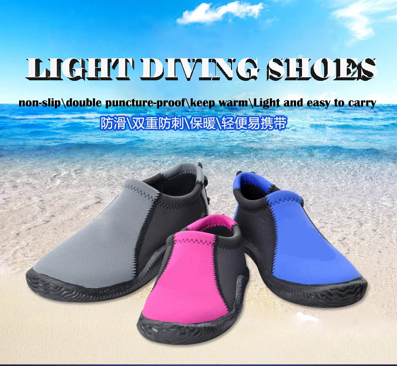 Men&Women 3mm neoprene Shoes Outdoor Beach Water Shoes Snorkeling Boots