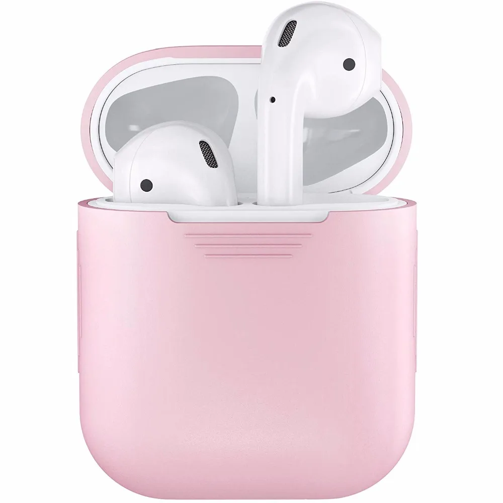 Силиконовые bluetooth беспроводные наушники Air pods чехол для AirPods защитный чехол Аксессуары для Apple Airpods зарядная коробка