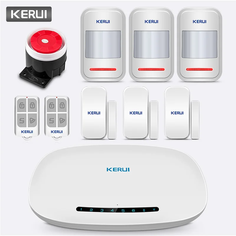 

KERUI W19 Wireless GSM GPRS Home Secruity Alarm System Anti Theft Alarm System APP Remote Control Message Push Auto Dial
