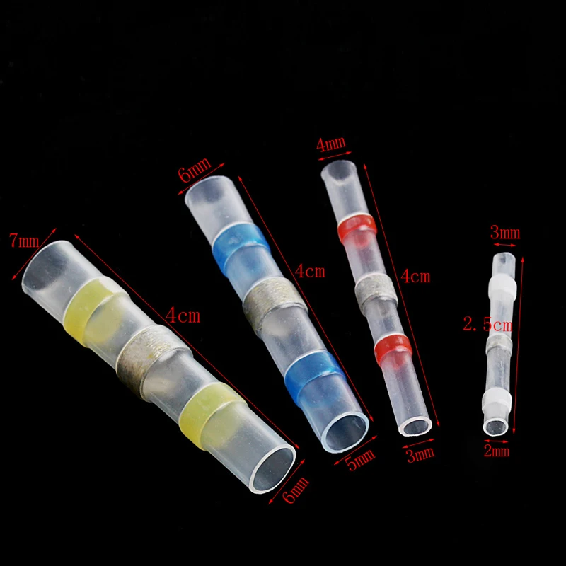 

75Pcs 4 Sizes Solder Sleeve Heat Shrink Tube Wire Terminal Connectors Waterproof (Two kinds of Packaging)