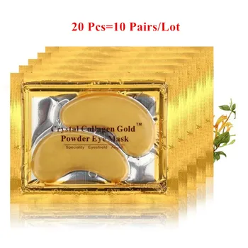

[20pcs] Natural Crystal Collagen Gold Powder Eye Mask Anti-Aging Eliminates Dark Circles Fine Lines Face Care Skin Care