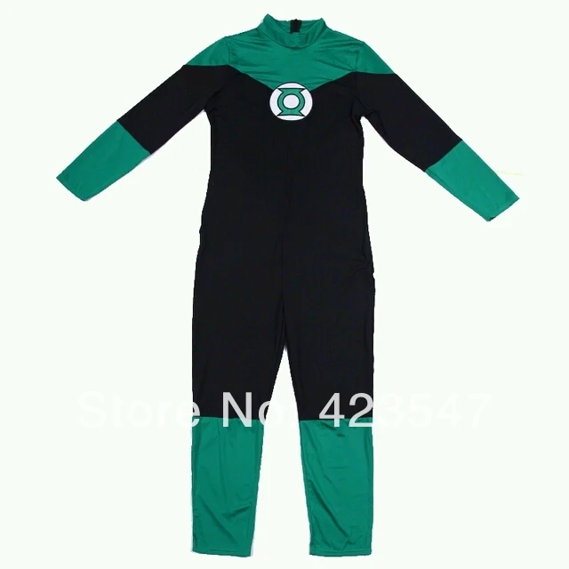  DC Comics Green Lantern Black & Green Spandex Superhero Costume Halloween Carnival costumes play