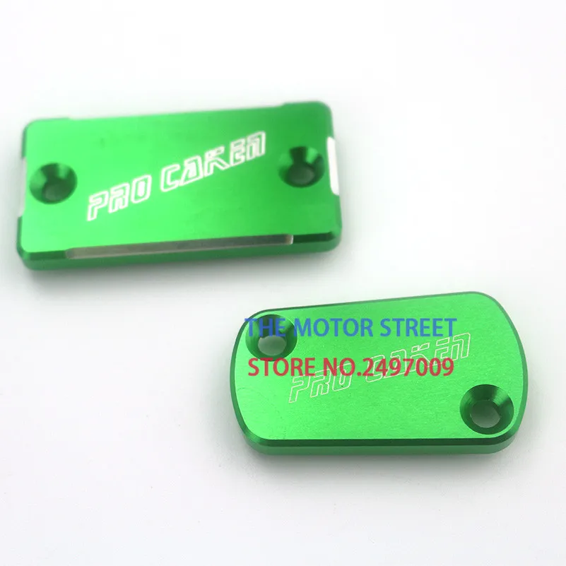 good quality CNC Front & Rear Oil Fluid Brake Reservoir Cap Cover Fit KAWASAKI Motorcycle MX Dirt Bike | Автомобили и