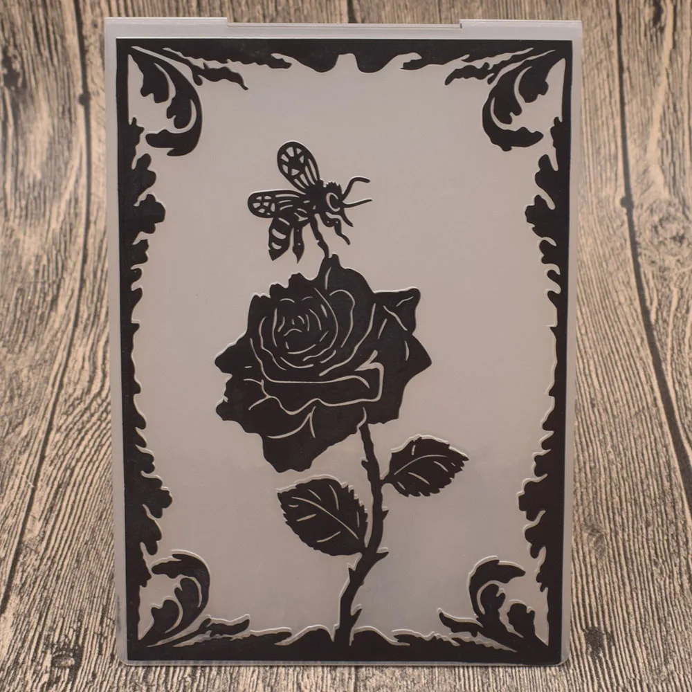 

Flowers Plastic Embossing Folders for Valentine's Day Wedding Card Making DIY Scrapbooking Paper Embossing Craft Template