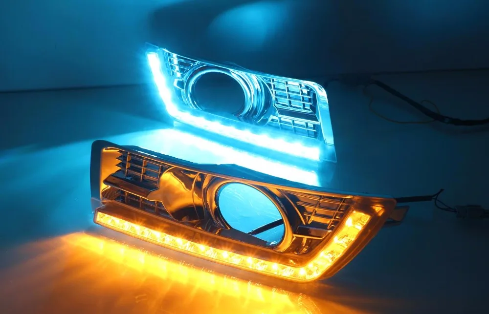 Qirun led drl daytime running light for Cadillac 2012 2016 with yellow