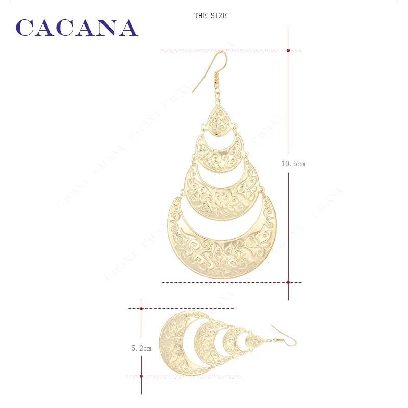 CACANA Dangle Long Earrings For Women Lovely Pattern Tassel Style Bijouterie Hot Sale No.A576 A577