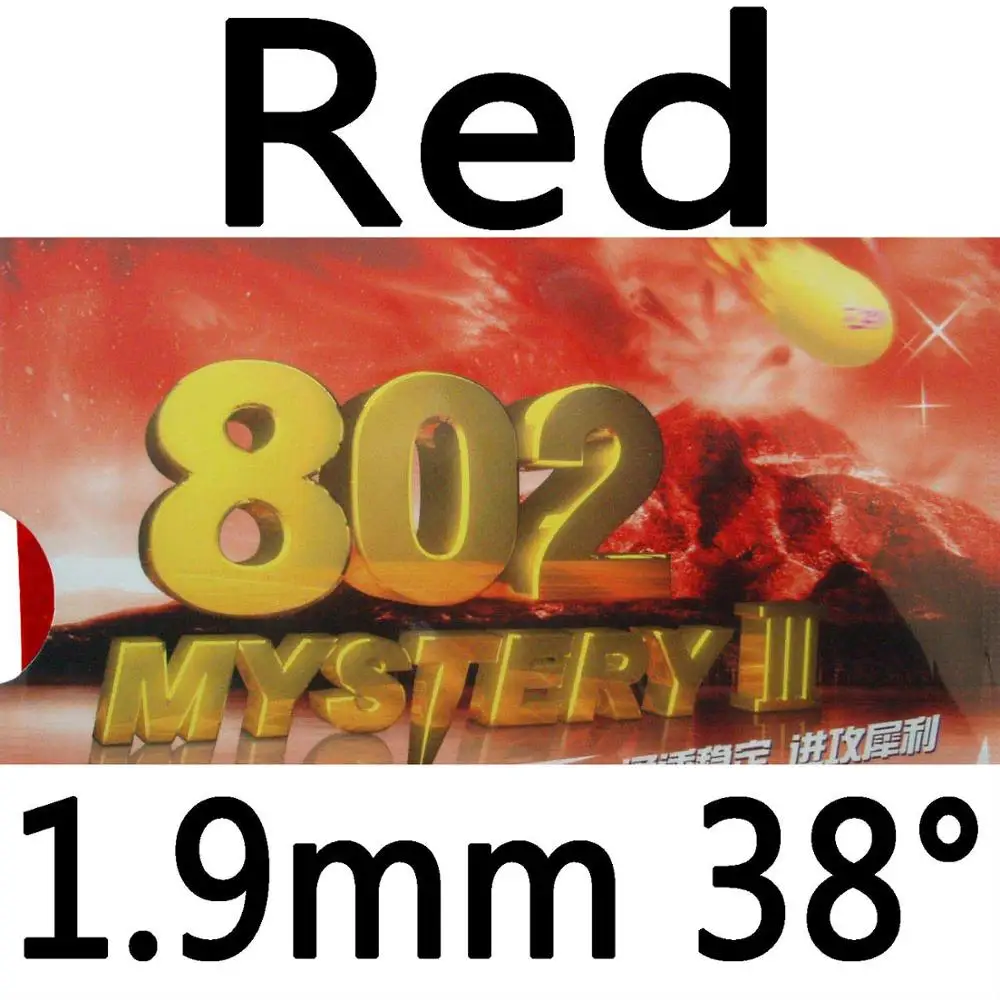 729 Mystery III 802 короткая резиновая губка для настольного тенниса - Цвет: Red 1.9mm H38