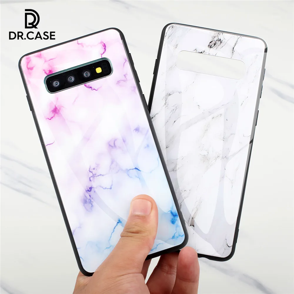 DR. Case мраморный стеклянный чехол для samsung Galaxy A50 A30 A20 A10 телефона S10 Plus S10e Note 9 8 Capinhas |