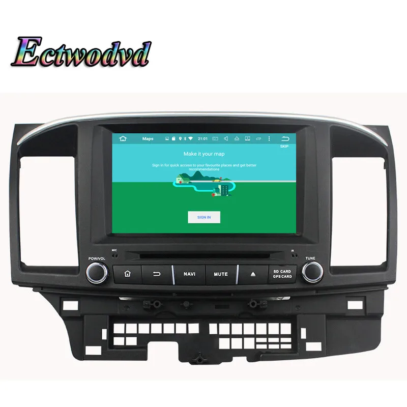 Clearance Ectwodvd Octa Core 4G RAM 64G ROM Android 9.0 Car Multimedia DVD Player GPS HeadUnit for MITSUBISHI LANCER 2006-2012 0