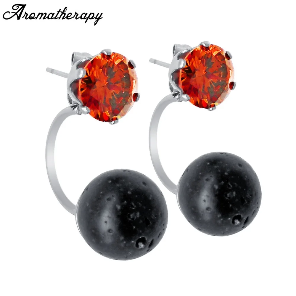 ZP-SS011-5 Lava Diffuser Earrings
