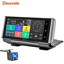 Bluavido 7 дюймов 4 г Автомобильный dvr камера gps FHD 1080 P Android Dash Cam навигация ADAS автомобильный видеомагнитофон двойной объектив с обратным изображением
