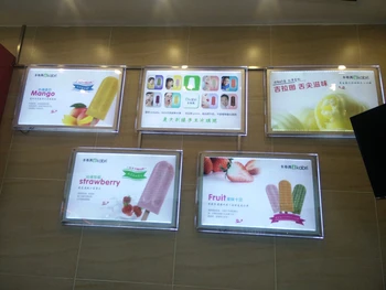 

5PCS X RESTAURANT INDOOR LED SUPER SLIM CRYSTAL MENU LIGHT BOX