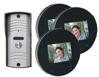 

ZHUDELE Home security intercom system NEW STYLE 4"luxury color video door phone , CCD camera,nightvision&water proof (1 in 3)