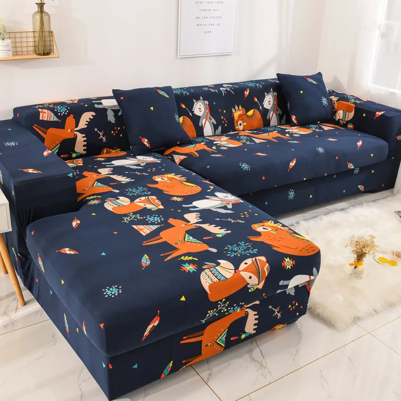 Strip Pattern Stretch Elastic Sofa Covers for Living Room Needs Order Sofa Set(2piece) If is Chaise Longue Corner Couch Cover