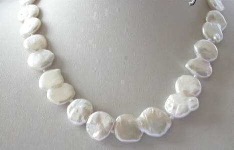 

huij 003133 stunning big baroque white keshi reborn freshwater pearl necklace