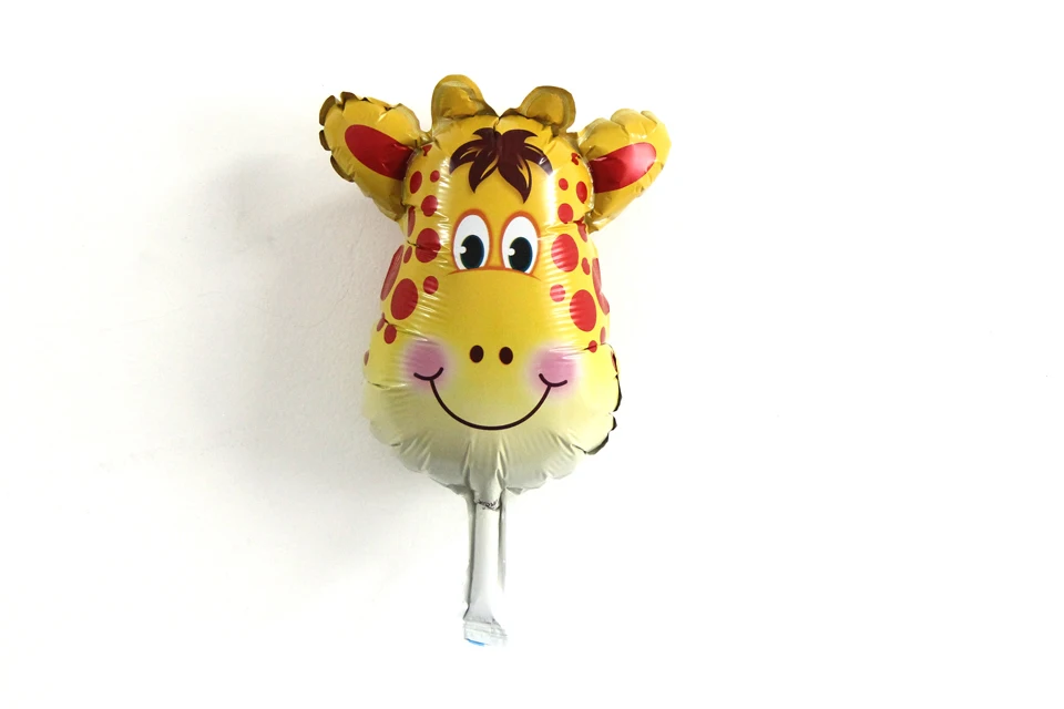 MN01406 giraffe Мини животные голова фольги Воздушные шары 20 шт ребенок милый воздушный шарик животных Тема товары для вечеринки, дня рожденья вечерние украшения детские игрушки мяч - Цвет: MN01406 giraffe