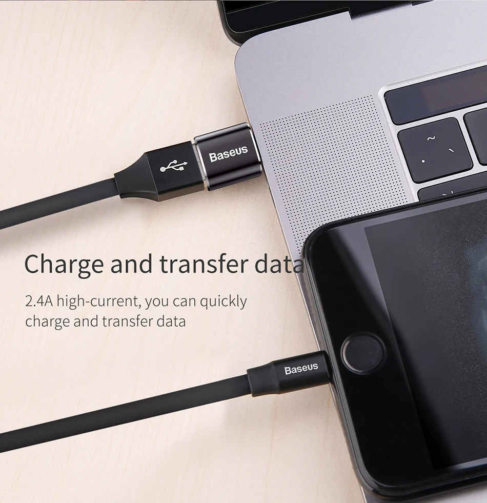 phone charger converter Baseus USB Type C OTG Adapter USB C Male To Micro USB Female Cable Converters For Macbook Samsung S20 Xiaomi USB To Type-c OTG phone charger converter