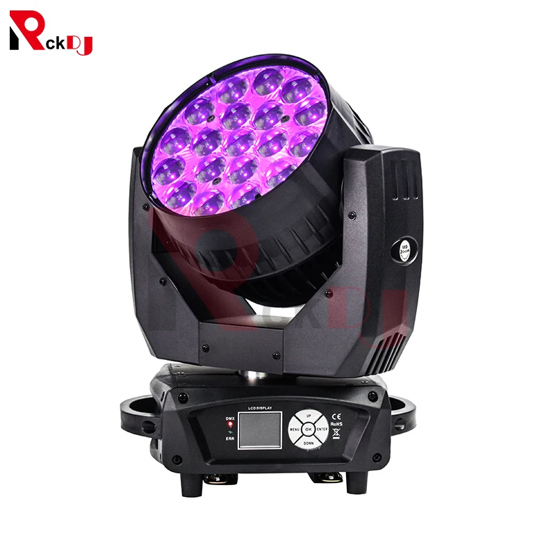 4 шт. с футляром для полёта AURA 19x15 Вт RGBW Led движущийся головной Луч света мыть с зумом подсветка освещение для сцены для бара Свадебный церковный
