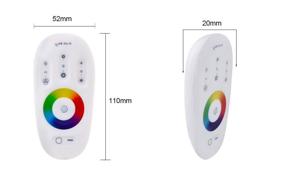 DC 12V-24V 2.4G RF Remote LED Controller RGB Controller Wireless Touch Screen RGBW Controller for Mi light RGB Tape RGBW Strip (3)