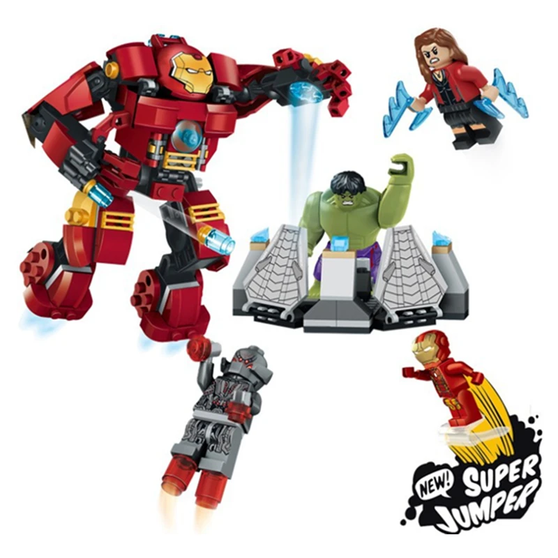 

Model 7110 Building Blocks Super Heroes Avengers The Hulk Buster Smash Assemble Minifigures Bricks Mini Figures Toy SY357 8019