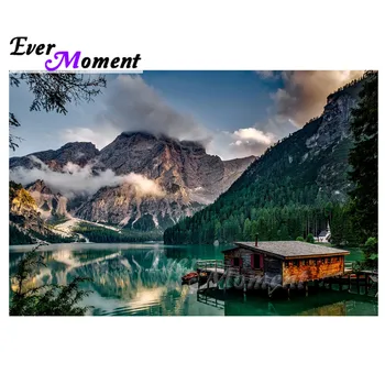 

Ever Moment Diamond Painting Volcanic Lake Mountain Full Square Drill Handmade 5D DIY Mosaic Diamond Embroidery Decor 3F1873