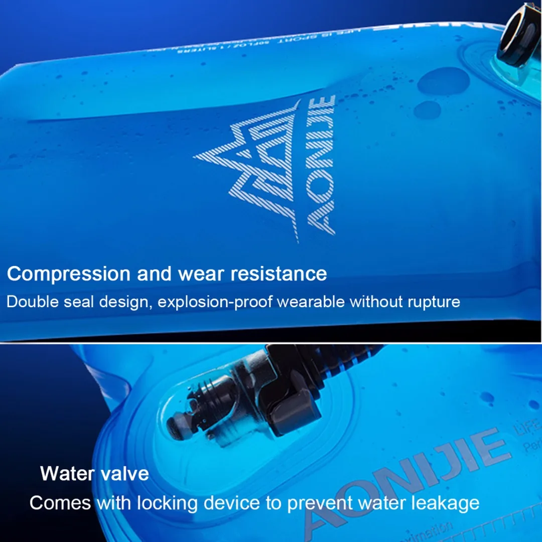 Foldable Water Bladder Bag Cycling Hydration System Pack Hiking Camping