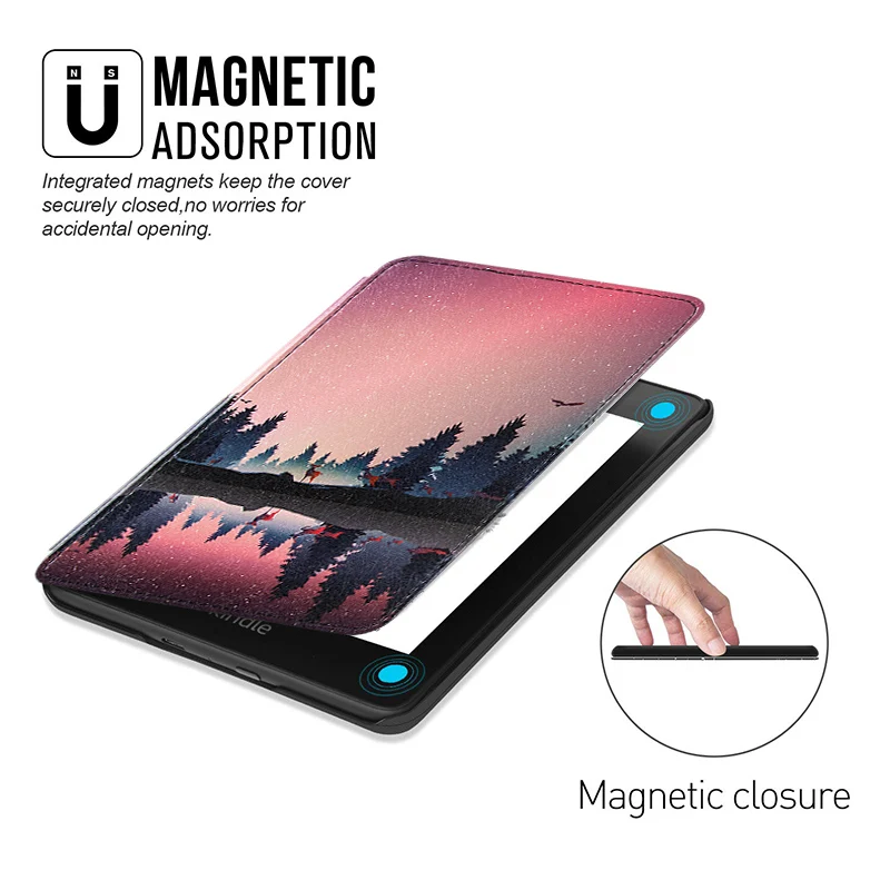 Чехол подставка BOZHUORUI для всех new Kindle (10 поколение 2019 модель J9G29R) умный защитный