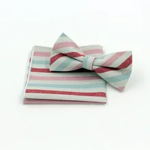 Модные Для мужчин хлопок галстук-бабочка, носовой платок комплект Тканные жаккардовый галстук-бабочка для мужчин Свадебный квадратный Карманный Женихи бабочка S16