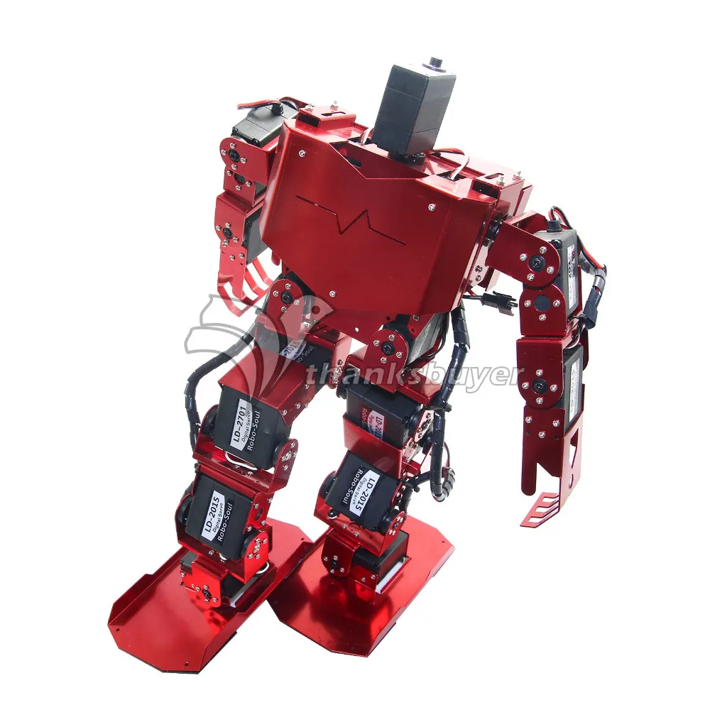 17DOF Robo-Soul H3.0 Biped Robtic Two-Legged Human Robot Aluminum Frame Kit Red 